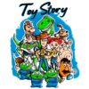 Toy Story Cartoon Style Group Characters PNG