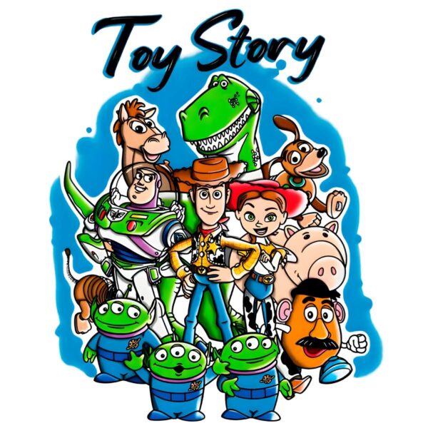 Toy Story Cartoon Style Group Characters PNG