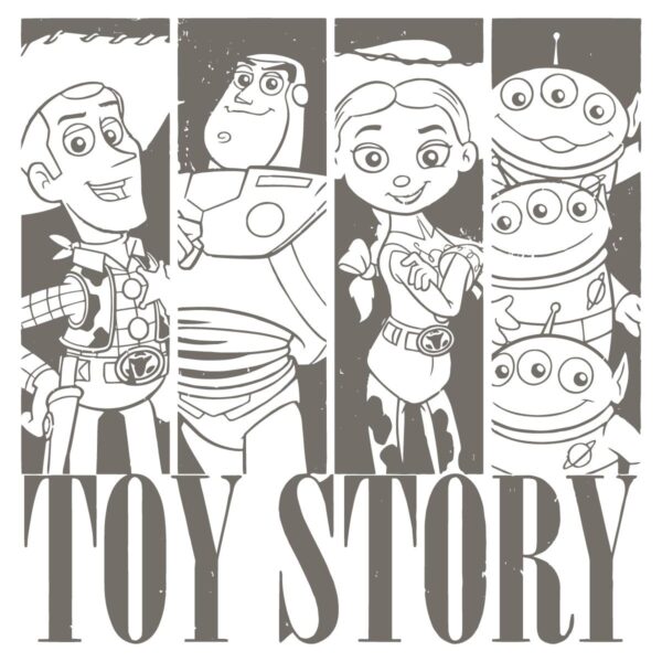 Toy Story Vintage Character Panels SVG
