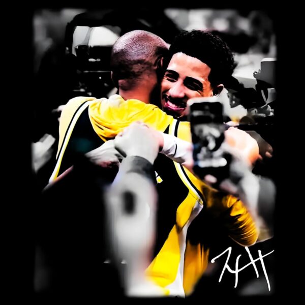 Tyrese Haliburton Player Hug Vintage Basketball PNG