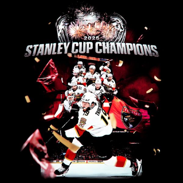Florida Panthers 2025 Stanley Cup Champions Celebration Hockey PNG