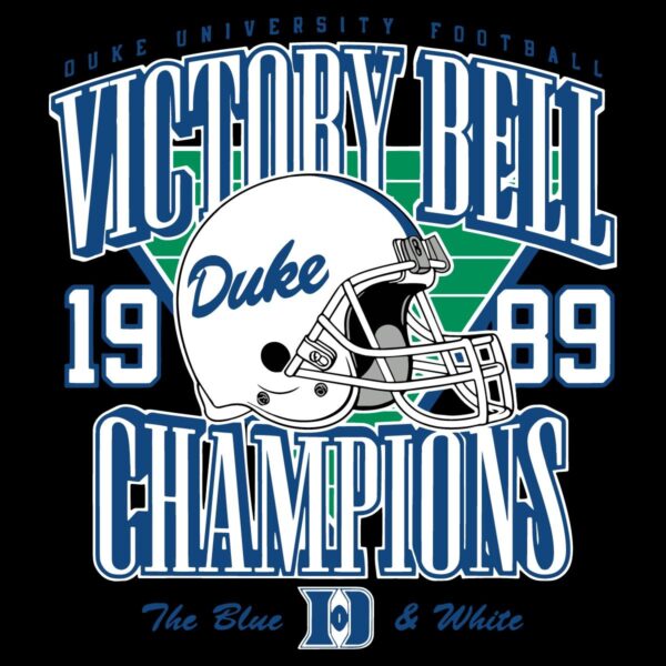 Vintage Duke Football Helmet 1989 Victory Bell Champions SVG