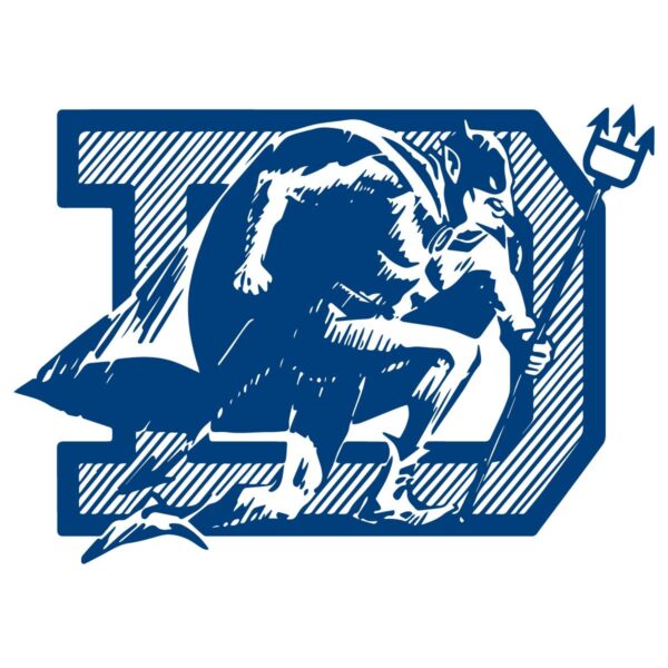 Vintage Duke Sprinting Blue Devil Logo Vintage SVG