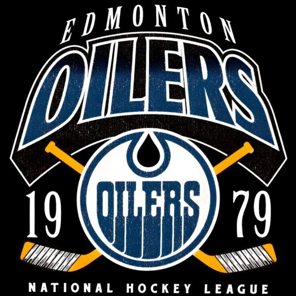 Vintage Edmonton Oilers Locker Room Retro 1979 Hockey PNG