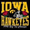 Vintage Iowa 1990 Big Ten Logo Football Helmet SVG