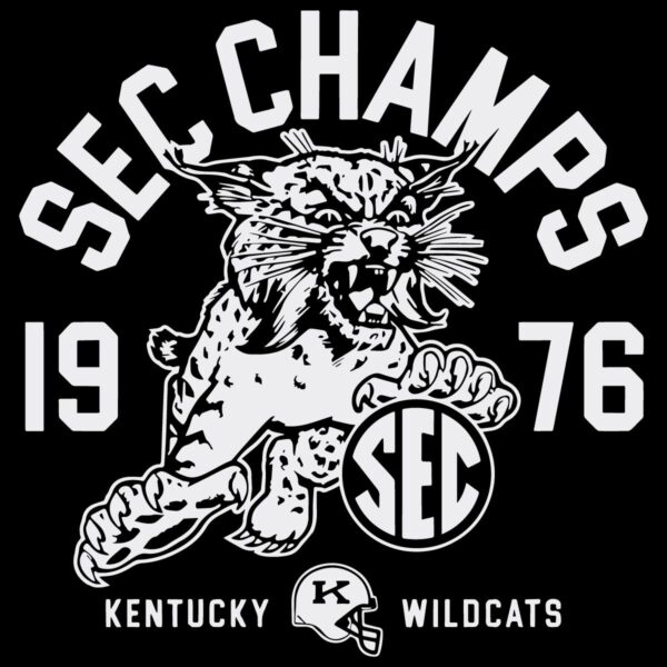 Vintage Kentucky Wildcats Football 1976 Sec Champs SVG