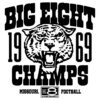 Vintage Missouri Football 1969 Big Eight Champs SVG
