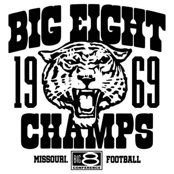 Vintage Missouri Football 1969 Big Eight Champs SVG