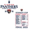 Florida Panthers Stanley Cup Final 2025 Full Team Roster PNG