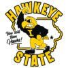 Vintage Iowa Hawkeye State Football Logo Mascot SVG