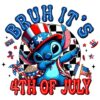 Stitch Dab Pose 4Th Of July Independence Day Celebration PNG