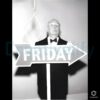 Alfred Hitchcock Friday Sign Vintage Black And White PNG