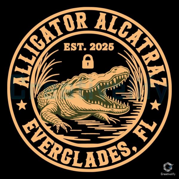 Alligator Alcatraz Everglades Florida Political SVG