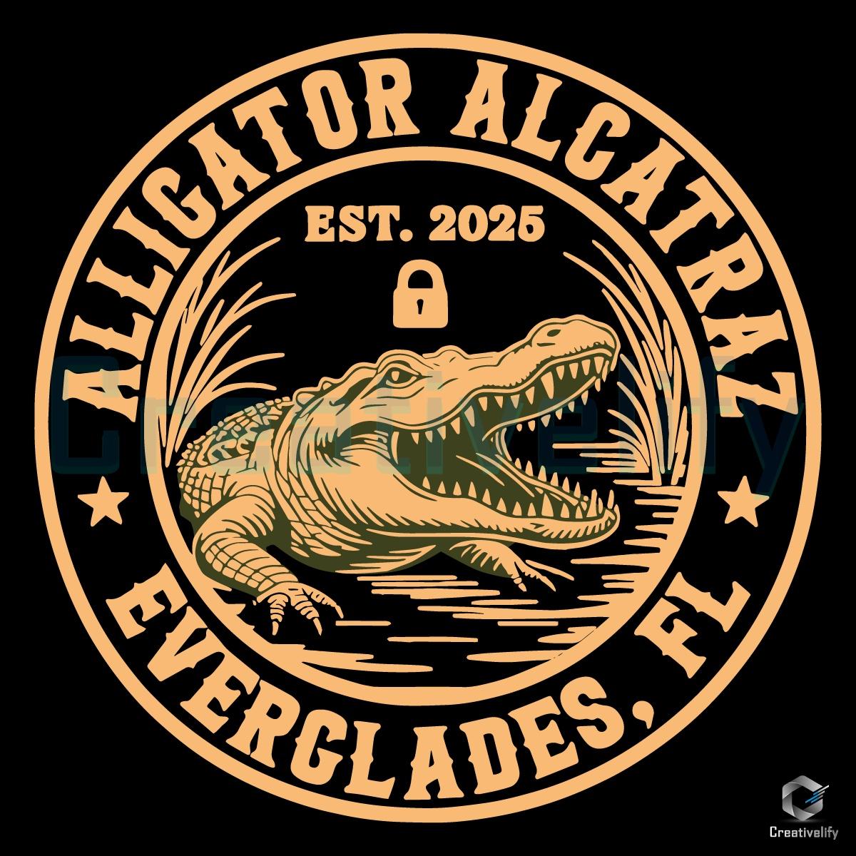Alligator Alcatraz Everglades Florida Political SVG Alligator Alcatraz Everglades Florida Political SVG