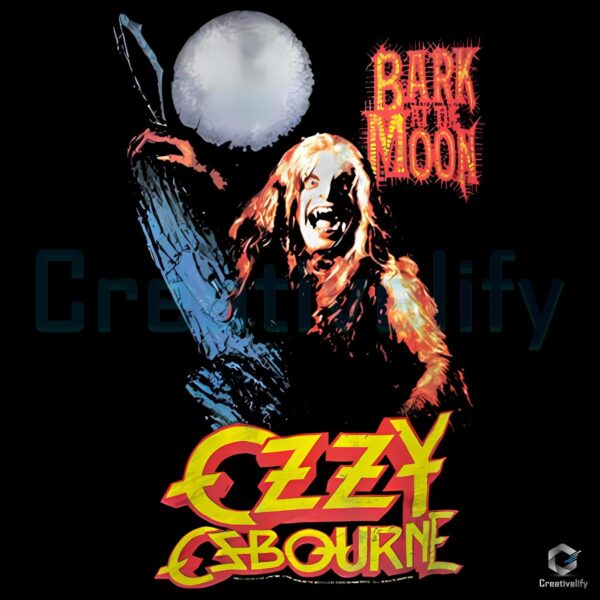 Bark At The Moon Ozzy Horror Werewolf Under Full Moon PNG