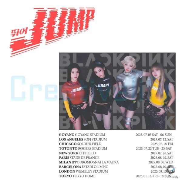 Blackpink Jump World Tour 2025 Concert Shirt