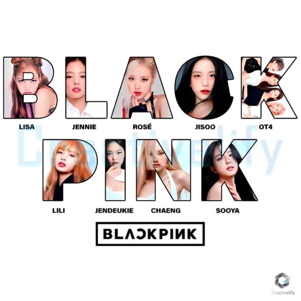 Blackpink Member Name Photo Grid Graphic Deadline World Tour PNG