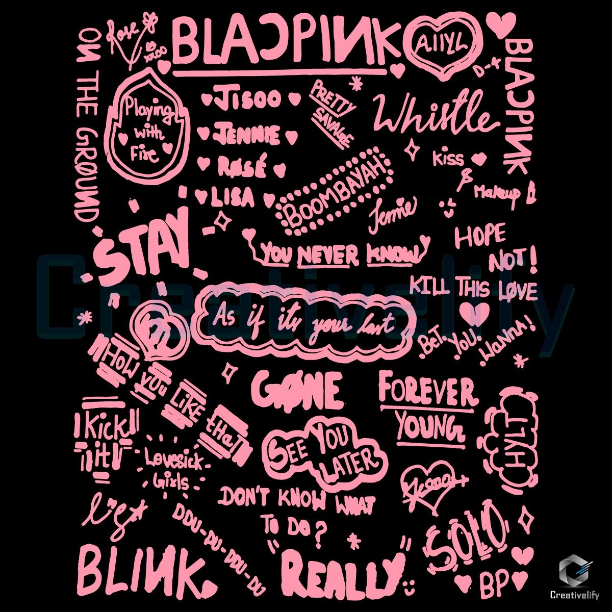 Blackpink Song List Tour 2025 SVG Blackpink Song List Tour 2025 SVG