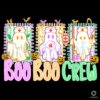 Boo Boo Crew Neon Ghost Nurse Halloween PNG