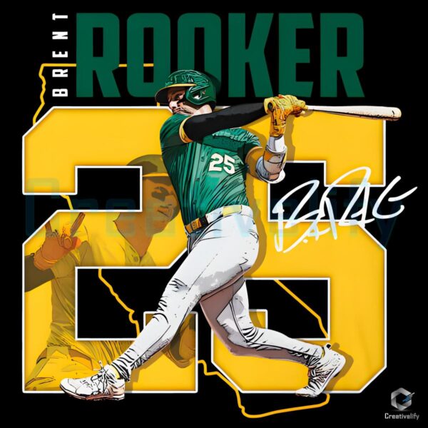 Brent Rooker Sacramento Baseball Player Number Graphic PNG