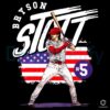Bryson Stott Baseball Philadelphia Phillies American Flag 4Th Of July PNG