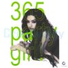 Charli Xcx 365 Party Girl Neon Green Typography PNG