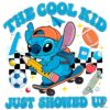 Cool Kid Skateboard First Day Of School Disney Stitch PNG
