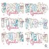Coquette Floral Back To School Teacher Grade Level Design PNG Bundle