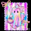 Cute Neon Coquette Ghost Spooky Pumpkin Floral Halloween PNG
