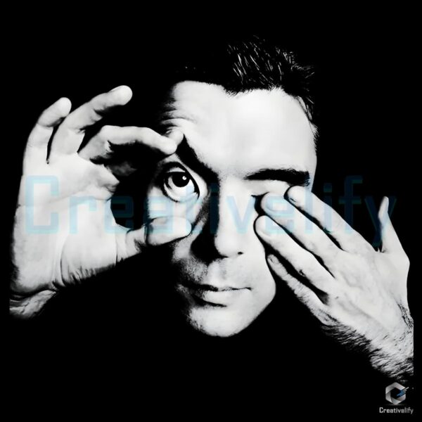 David Byrne Optical Illusion Retro Monochrome PNG