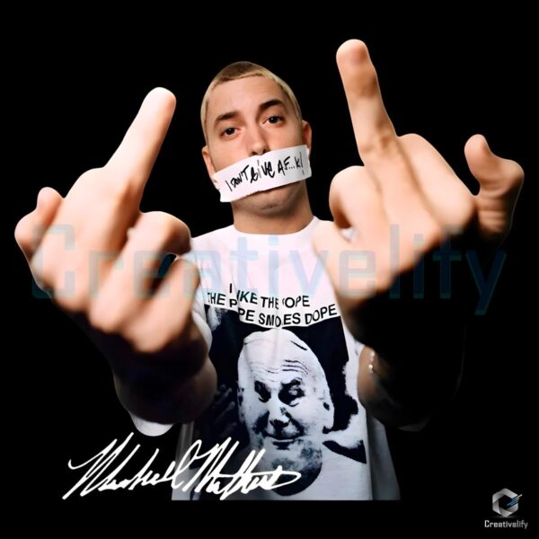 Eminem Middle Finger Rap Icon Vintage Attitude PNG