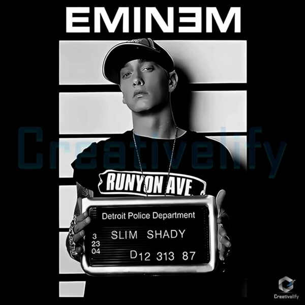 Eminem Slim Shady Mugshot Runyon Ave Rap PNG