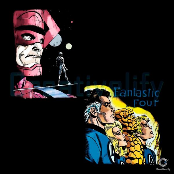 Fantastic Four Galactus Retro Marvel Comic Reed Richards Superhero PNG
