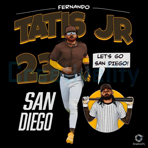 Fernando Tatis Jr San Diego Baseball Comic Style Fan Art PNG