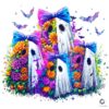 Floral Ghost Coquette Halloween Pumpkin Boo Spooky Season PNG