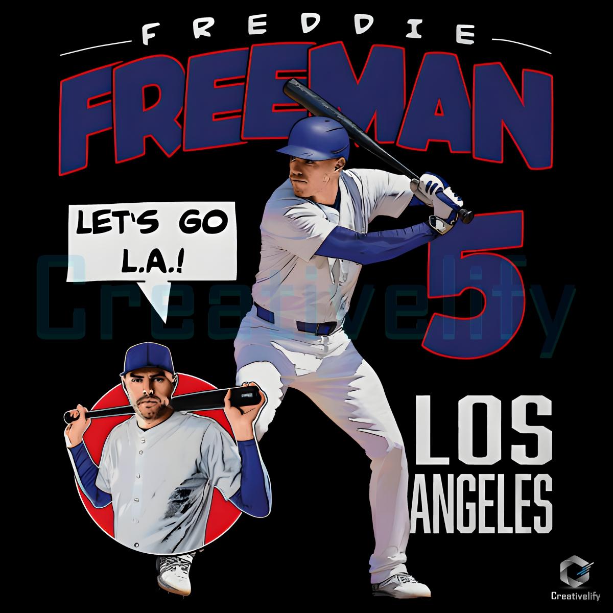 Freddie Freeman Los Angeles Baseball Player Comic Style PNG Freddie Freeman Los Angeles Baseball Player Comic Style PNG