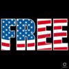 Free Text American Flag Fourth Of July Freedom SVG