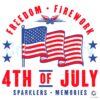 Freedom Fireworks 4Th Of July Usa Flag Patriotic SVG