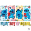 Funny Stitch First Day School Cartoon Kids PNG