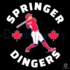 George Springer Canada Day Baseball Home Run Maple Leaf Dingers PNG
