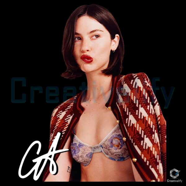 Gracie Abrams Kissy Face Red Jacket PNG