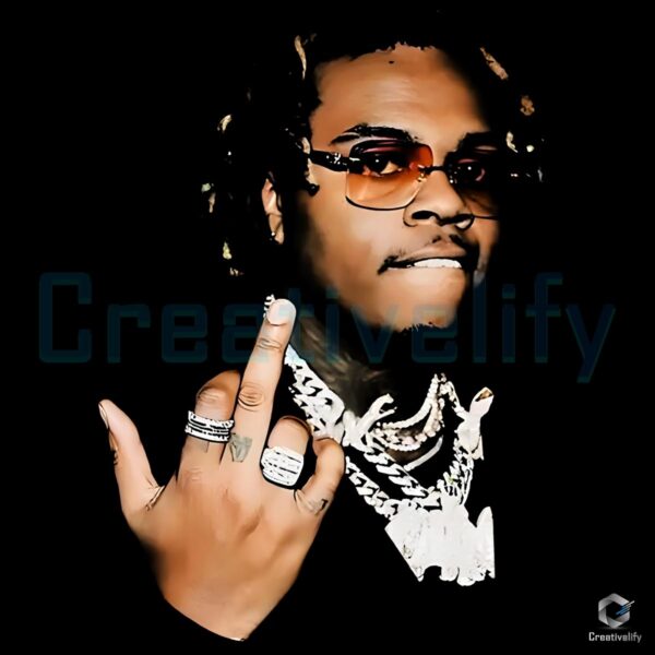 Gunna Bold Attitude Streetwear Portrait Design PNG
