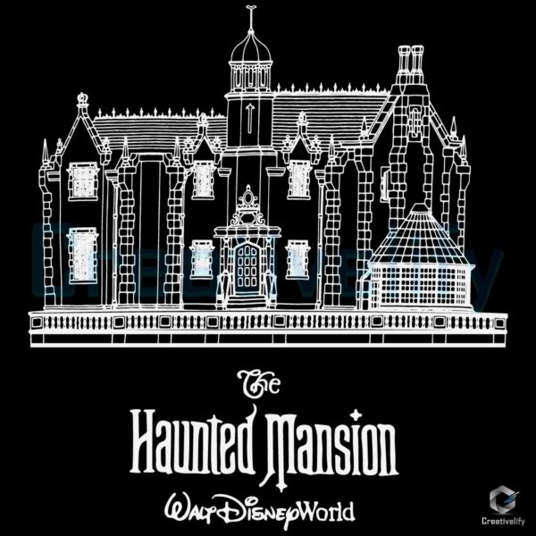 Haunted Mansion Blueprint Disneyland Ride Vintage Halloween SVG