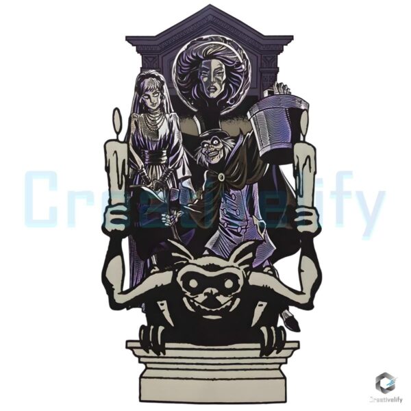 Haunted Mansion Cast Members Halloween Ride Disneyland PNG