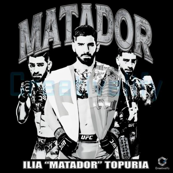 Ilia Topuria Matador Ufc Fighter Trio Pose PNG