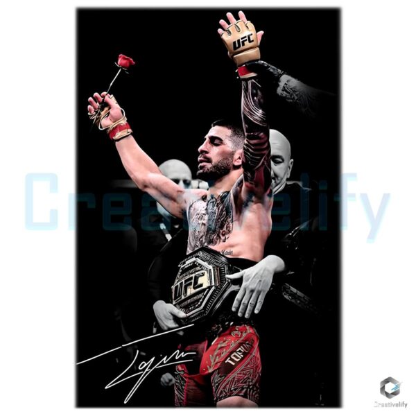 Ilia Topuria Ufc Champion Belt Victory Pose PNG