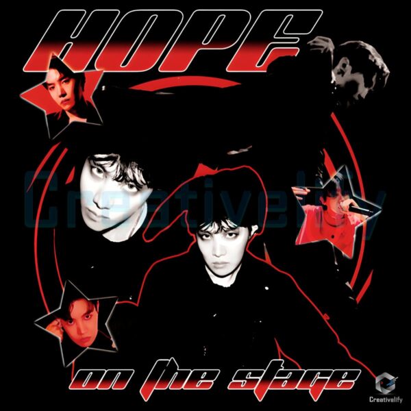 J Hope Bts On The Stage Retro Graphic PNG