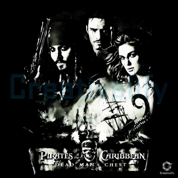 Jack Sparrow Will Turner Elizabeth Swann Pirate Ship Tentacles Dead Man Chest PNG