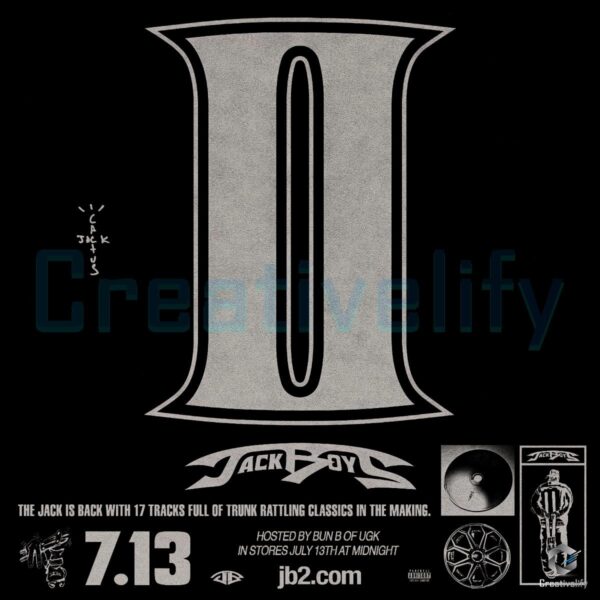 Jackboys Ii Travis Scott Album Poster Rap Music Art Dark Vintage PNG