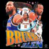 Jalen Brunson New York Knicks Vintage Basketball Art PNG